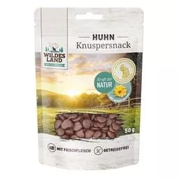 Wildes Land Snacks Katze Knuspersnack Knuspersnack Huhn mit Ringelblume 50 g